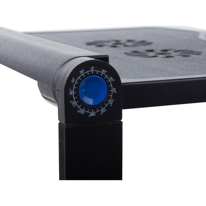 Zložljiva univerzalna hladilna miza in podloga za prenosnik 2x ventilator 1x USB črna 4