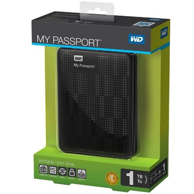 Zunanji disk WD My Passport 1TB 2,5 črne barve ( WDBBEP0010BBK-EESN) 3