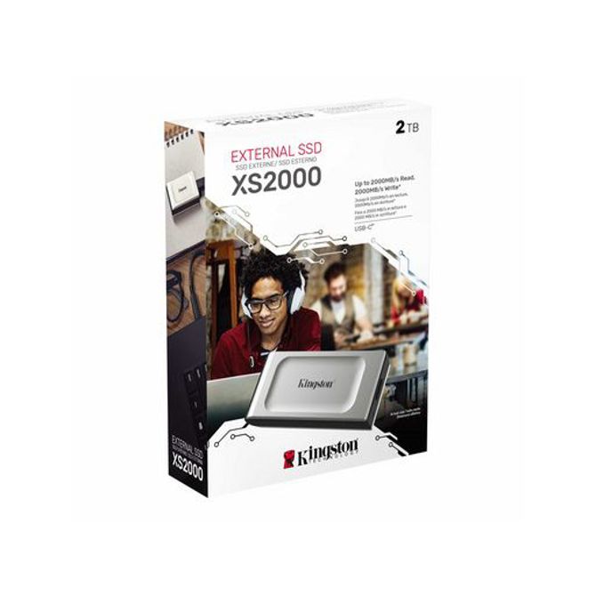 Zunanji SSD disk Kingston XS2000 2TB, USB-C 3.2 Gen 2x2, hitrost do 2000 MB/s, IP55, kompaktna zasnova 4