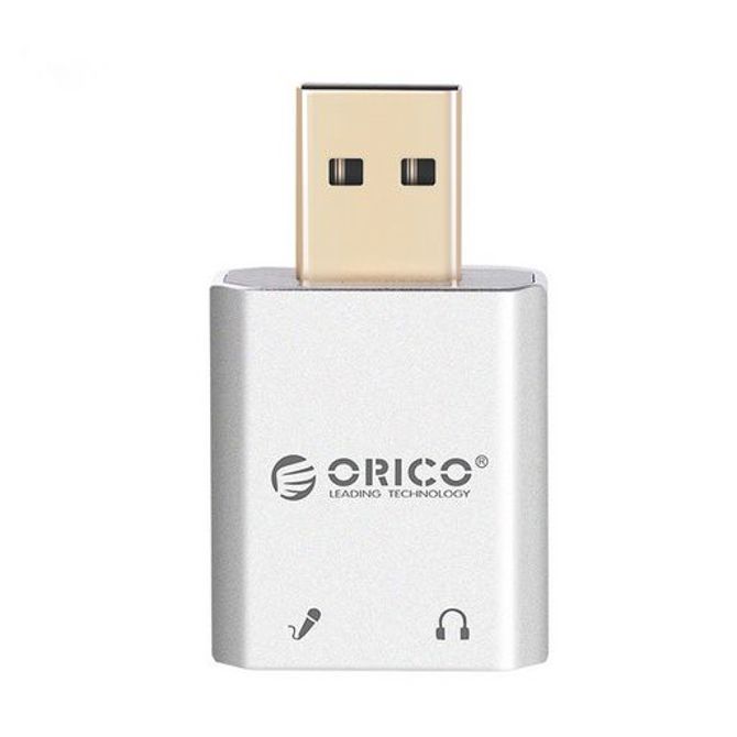 Zvočna kartica USB, aluminij, ORICO SK02-SV 2