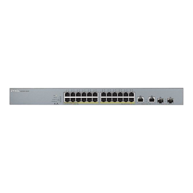 ZYXEL GS1350-26HP 26-vratni upravljan PoE switch (omrežni preklopnik) za CCTV z daljšim dosegom, 375 W 2