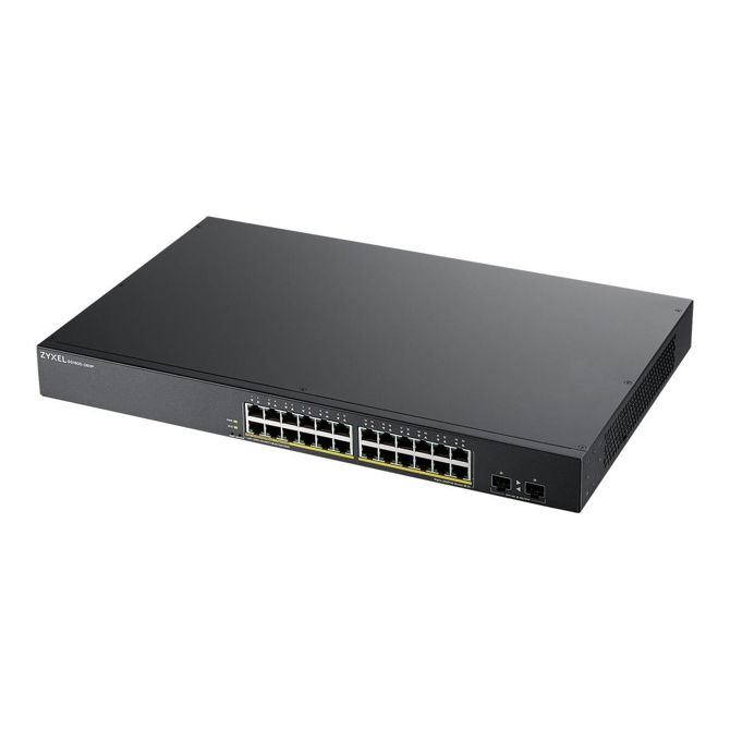 ZYXEL GS1900-24HP v2, 24-portni GbE L2 PoE Smart switch (omrežni preklopnik) za montažo v rack, 170 W 3