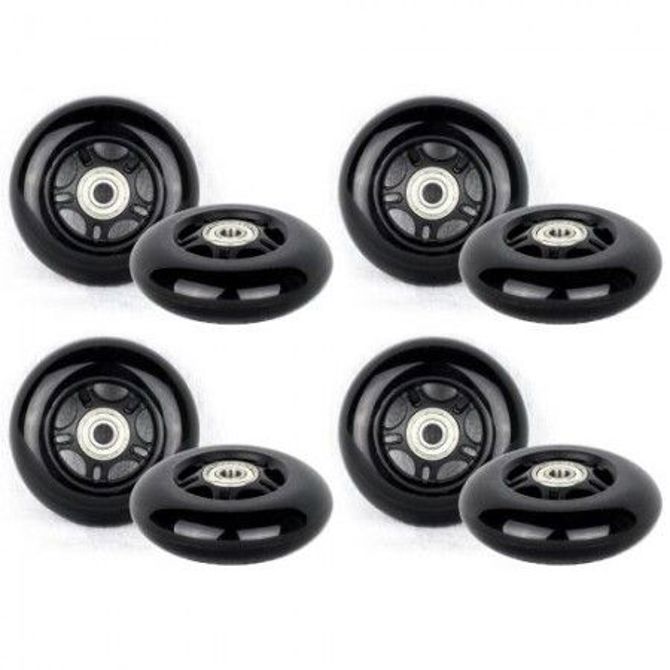 Rezervna Kolesa za rolerje PU 79 mm - ABEC 7 črna - 8 kosov