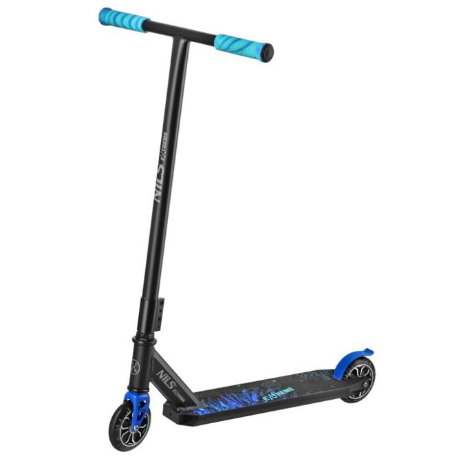 Skiro za skoke Nils Extreme, fluorescentni detajli, 110 mm PU kolesa, ABEC7, nezložljiv, do 100 kg