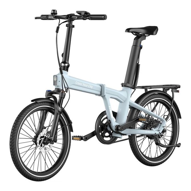 Zložljivo električno kolo ADO Air 20 Ultra V2026, 20, 37 V 10 Ah, 250 W, 50 Nm, do 100 km, avtomatsko prestavljanje, pastelno modre barve 3