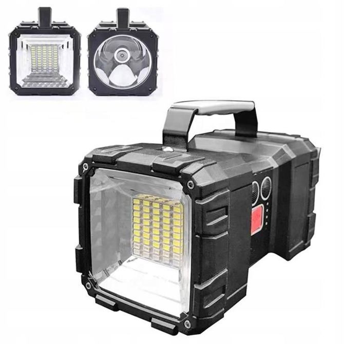 Aku. pravokotna polnilna LED ročna svetilka Dexxer + USB powerbank 10Ah 6