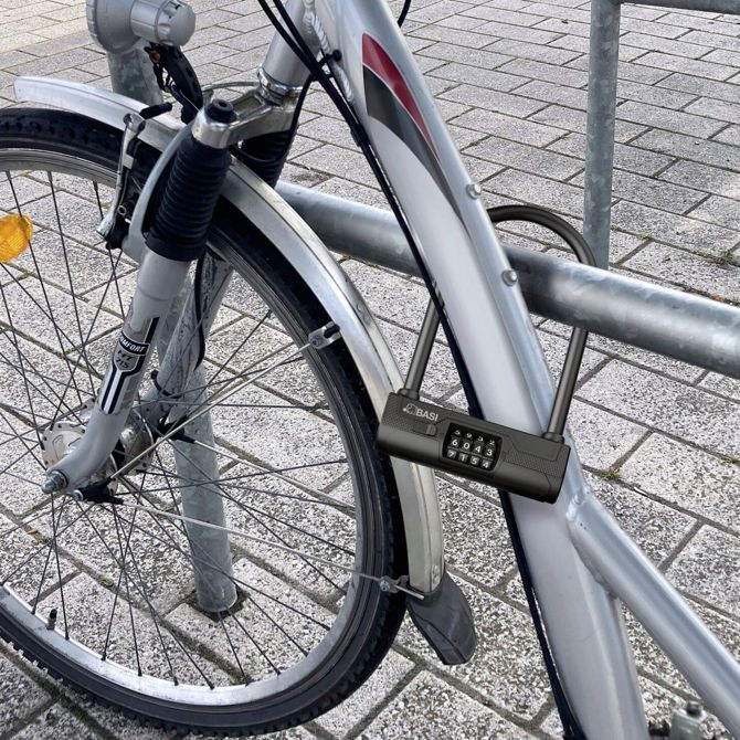 U-ključavnica s štirimestno številčno kodo Basi ZR 317, črna 6
