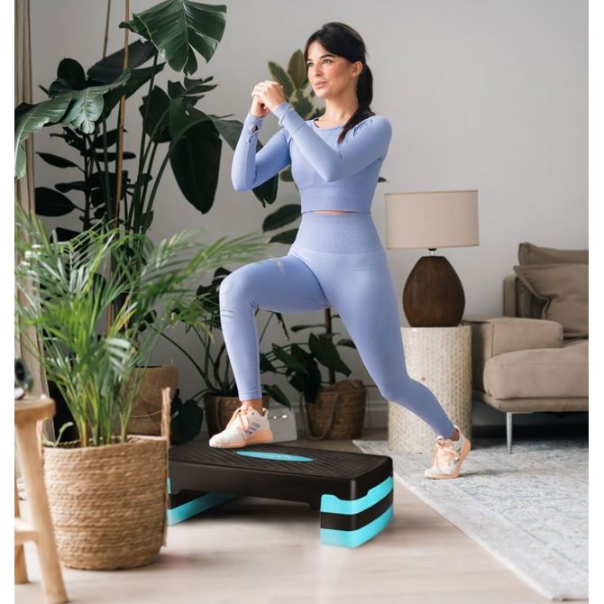 Fitnes step pručka Mint, nastavljiva višina 10–20 cm, nedrseča površina, do 200 kg 5