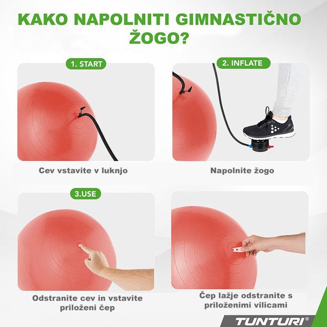Gimnastična žoga antiburst 75 cm 193290 6