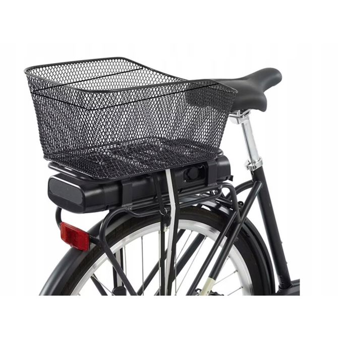 Kovinska kolesarska košara za prtljažnik kolesa, črna, 33cm 3