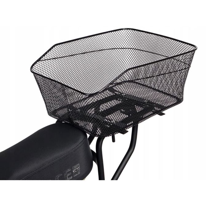 Kovinska kolesarska košara za prtljažnik kolesa, črna, 33cm 4