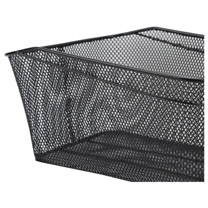 Kovinska kolesarska košara za prtljažnik kolesa, črna, 33cm 5