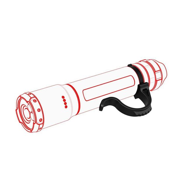 Adapter za svetilko Ledlenser Finger Ring B, za TAC7R in TT3R, taktični obroč, 6 g, črne barve 3