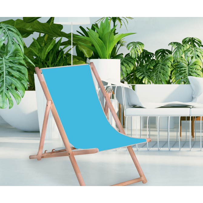 PLATINET PSW leseni ležalnik, MADE in EU, 3 stopnje nastavitve, zložljiva oblika, ultra lahka teža, zaščita pred nenamernim zlaganjem, bukov les, UV & vodoodporna tkanina, svetlo moder 4