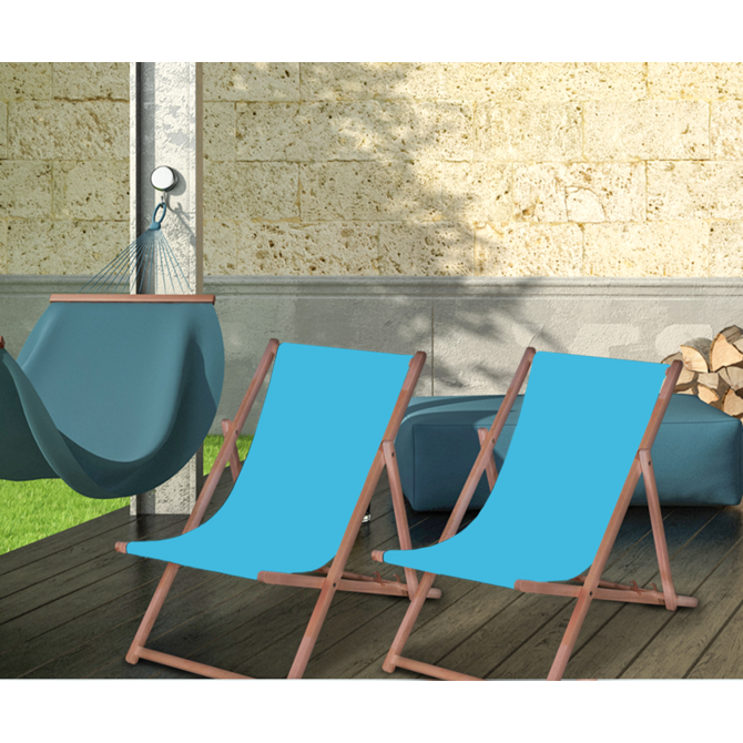 PLATINET PSW leseni ležalnik, MADE in EU, 3 stopnje nastavitve, zložljiva oblika, ultra lahka teža, zaščita pred nenamernim zlaganjem, bukov les, UV & vodoodporna tkanina, svetlo moder 5