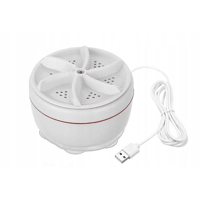 Prenosni mini rotacijski potovalni pralni stroj Verk, USB napajanje, 18 W, priseski za pritrditev, bele barve 6