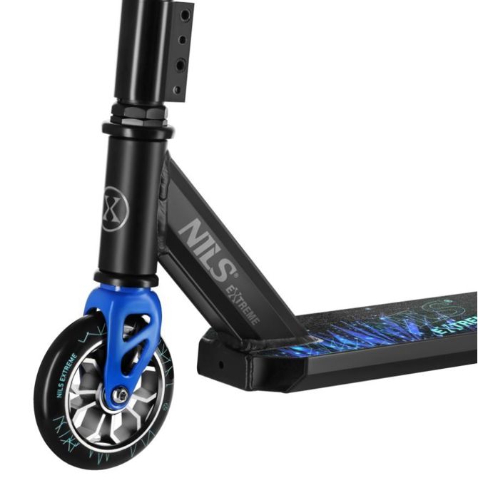 Skiro za skoke Nils Extreme, fluorescentni detajli, 110 mm PU kolesa, ABEC7, nezložljiv, do 100 kg 2