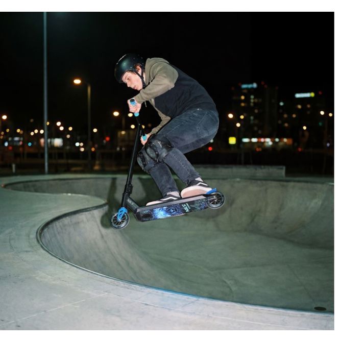 Skiro za skoke Nils Extreme, fluorescentni detajli, 110 mm PU kolesa, ABEC7, nezložljiv, do 100 kg 3