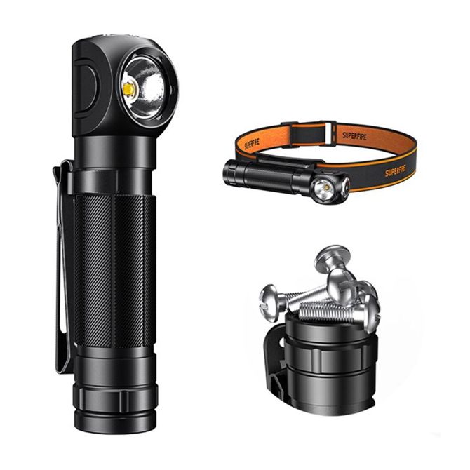 Naglavna svetilka Superfire TH04-S, 1000 lm, USB-C 2
