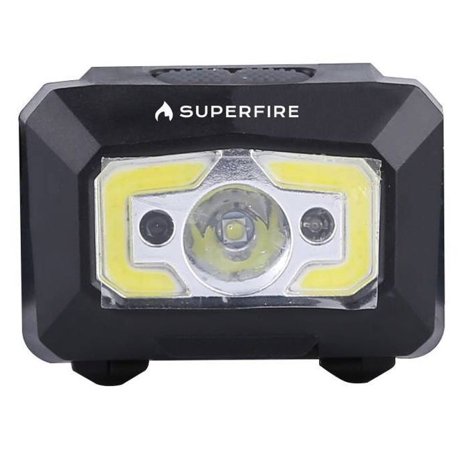 Naglavna svetilka z brezkontaktnim stikalom Superfire X30, 340lm, USB 2