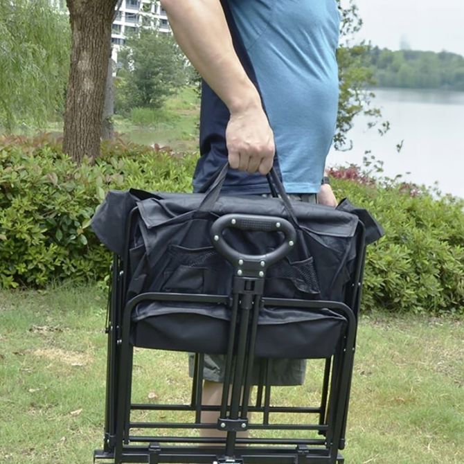 Zložljiv transportni voziček buggy za plažo in kampiranje do 100kg 6