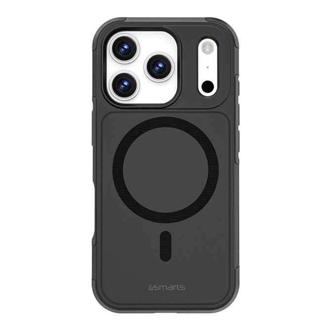 Ovitki za telefon 4Smarts Defend za Apple iPhone 17 Pro, odporen na udarce, MagSafe, polikarbonat/TPU, črn