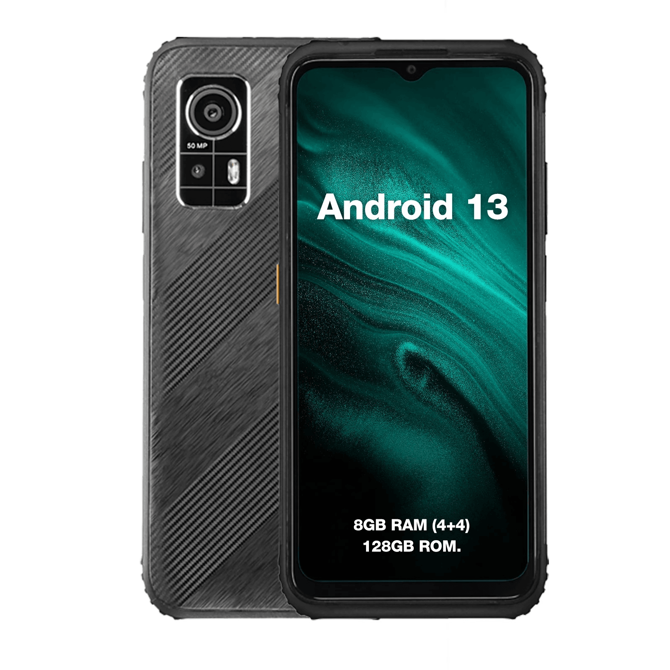 Pametni telefon AGM H6 4G 4+4GB/128GB DS Android 13, Kamera 50MP dual AI - črn