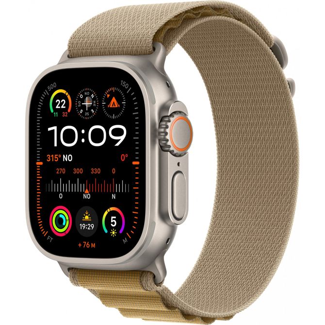 Pametna ura Apple Watch Ultra 2 (2024) LTE 49 mm ohišje iz naravnega titana z alpsko zanko M - mandljevo