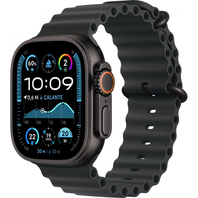Apple Watch Ultra 2 GPS + Cellular 49 mm črno ohišje iz titana s črnim paščkom Ocean
