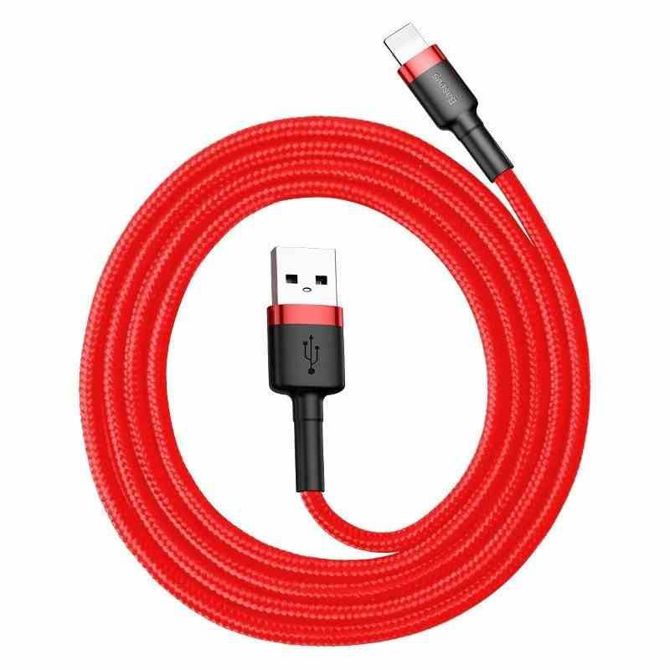 Baseus Cafule USB Lightning kabel 2,4A 0,5m (rdeč)