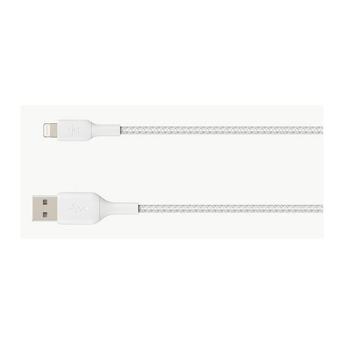 Belkin Lightning kabel za polnjenje/sinhronizacijo, prekrit mfi 1m, bel