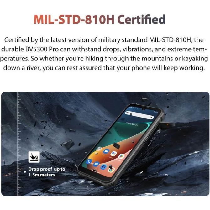 Pametni robustni telefon Blackview  BV5300 PRO 4/64GB, črn
