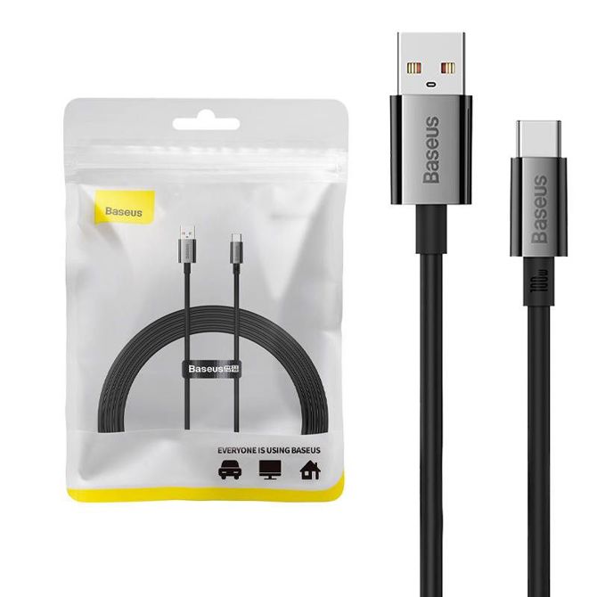 Kabel USB do USB-C Baseus Superior 100W 2m (črn)