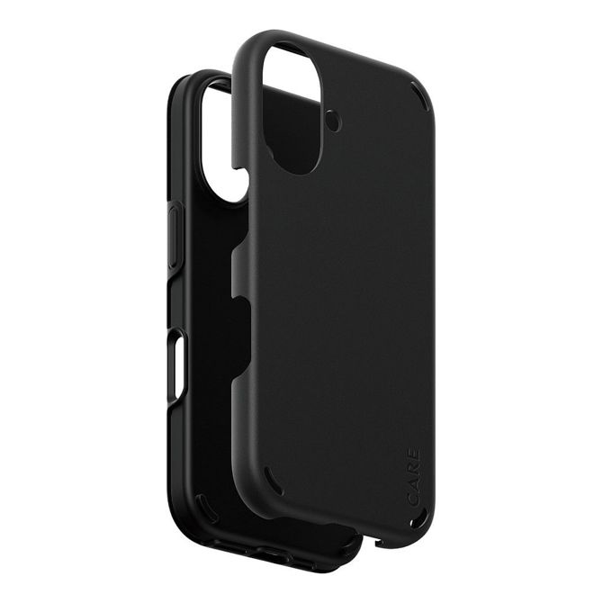 Ovitek CARE by PanzerGlass Feature Double Defence za iPhone 16, črn