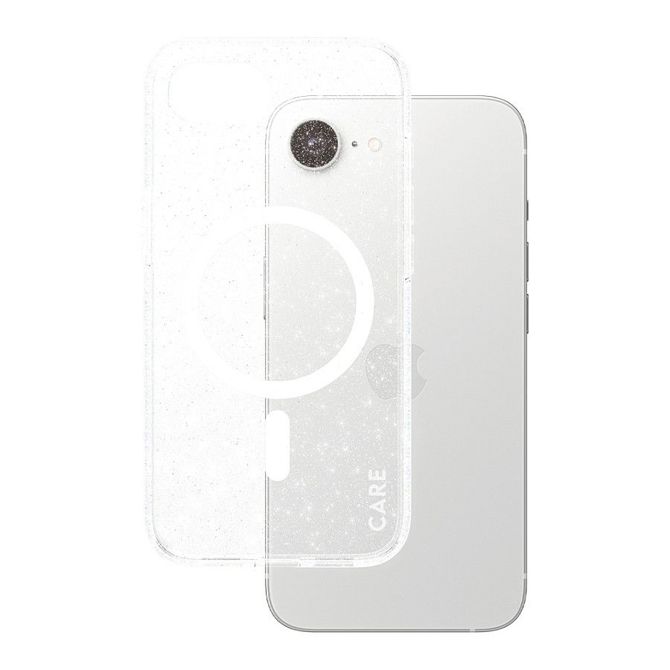 Ovitek CARE by PanzerGlass Flagship Combat z MagSafe za iPhone 16e, prozoren