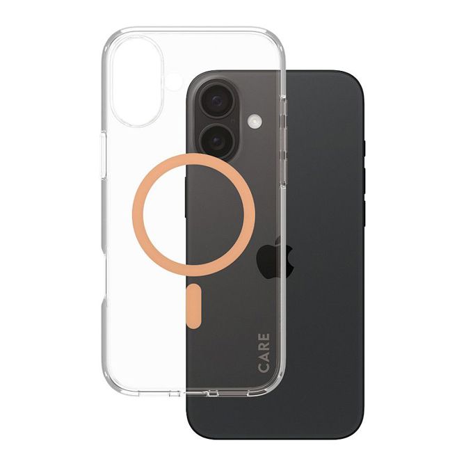 Ovitek CARE by PanzerGlass Flagship z MagSafe za iPhone 16 Plus, prozoren