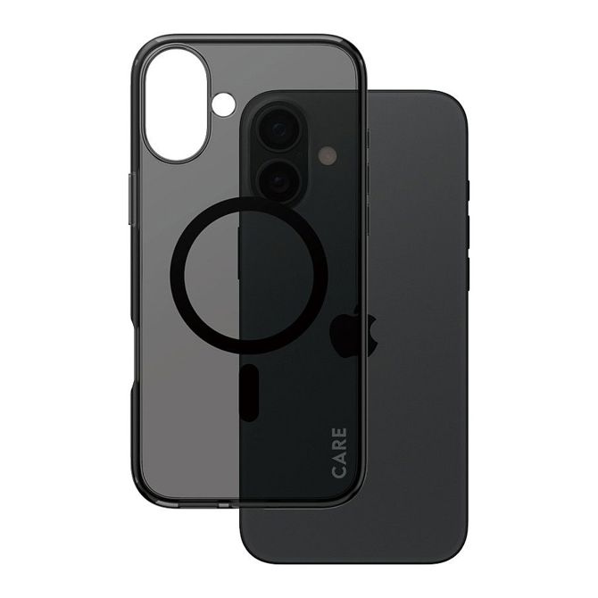Ovitek CARE by PanzerGlass Flagship z MagSafe za iPhone 16 Plus, črn