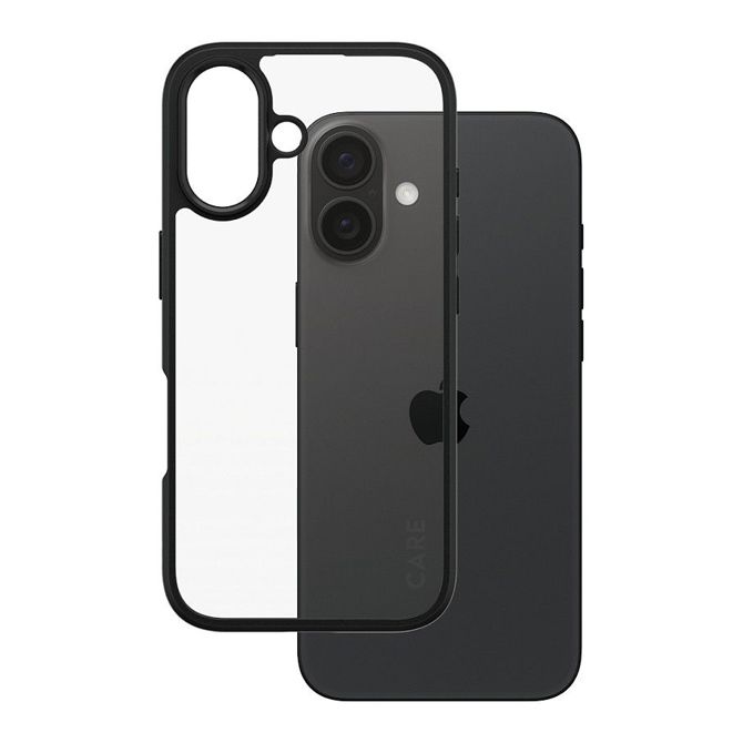 Ovitek CARE by PanzerGlass Flagship Urban Combat za iPhone 16, prozoren