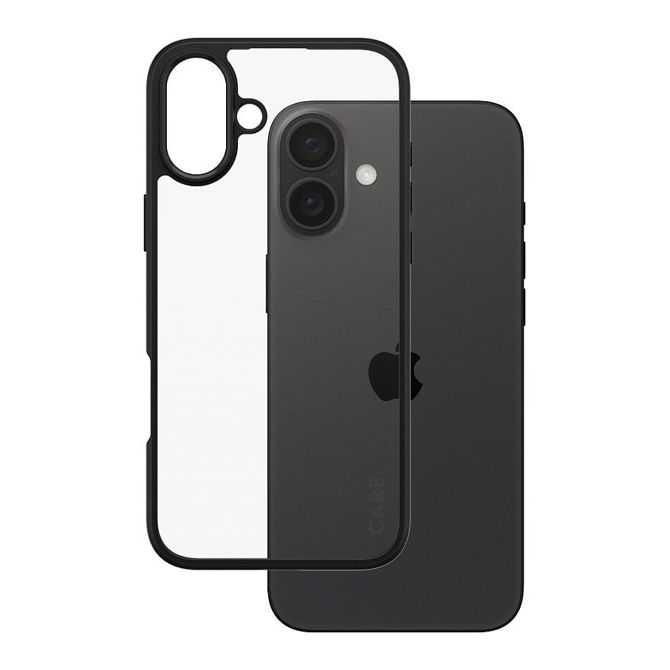 Ovitek CARE by PanzerGlass Flagship Urban Combat za iPhone 16 Plus, prozoren