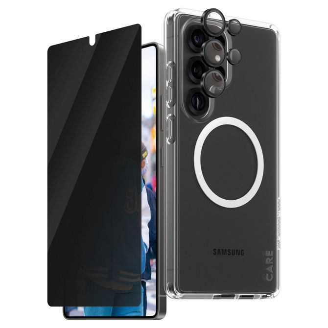 Zaščitni paket CARE by PanzerGlass 3 v 1 za Samsung Galaxy S25 Ultra, prozoren