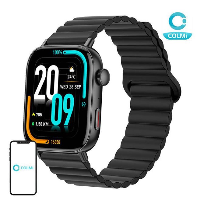 Pametna ura z magnetnim paščkom Colmi C8 Max  (črna)