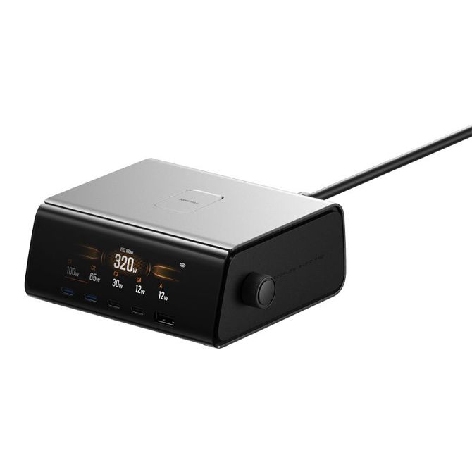 Priklopna postaja EcoFlow RAPID Pro 320W, 4xUSB-C, 1xUSB-A, GaN