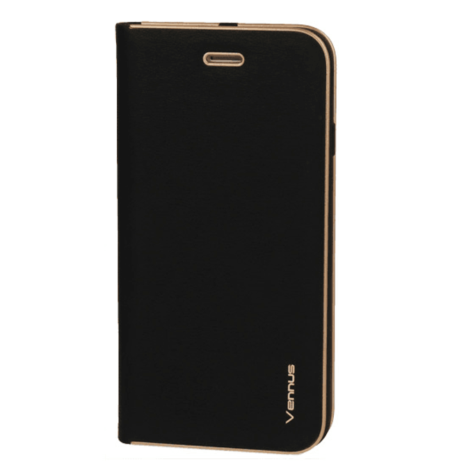 Havana Premium preklopna torbica Samsung Galaxy S23 5G - črna z zlatim robom