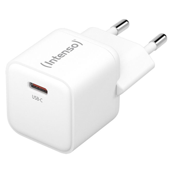 Intenso napajalnik W30C GaN, priključek: 1x USB-C Izhod: maks. 30 W, GaN tehnologija, bel
