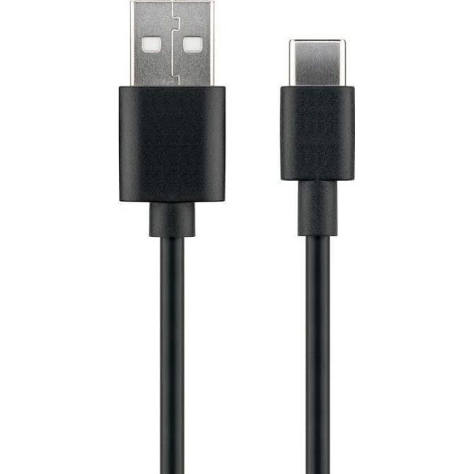MicroConnect Kabel USB C-A 2.0, 3m, črn 480Mbps