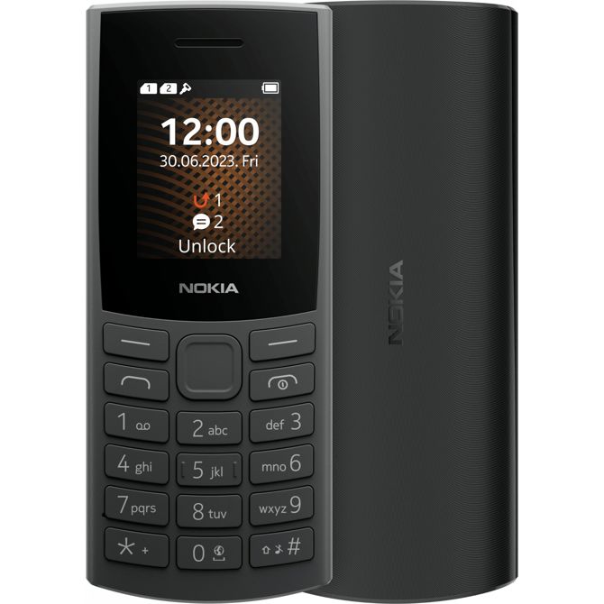 Telefon Nokia 105 4G, Dual SIM, črn