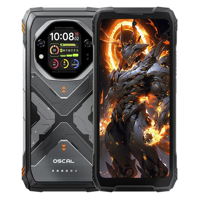 Pametni robustni telefon OSCAL TANK 1  16GB + 512GB, oranžen
