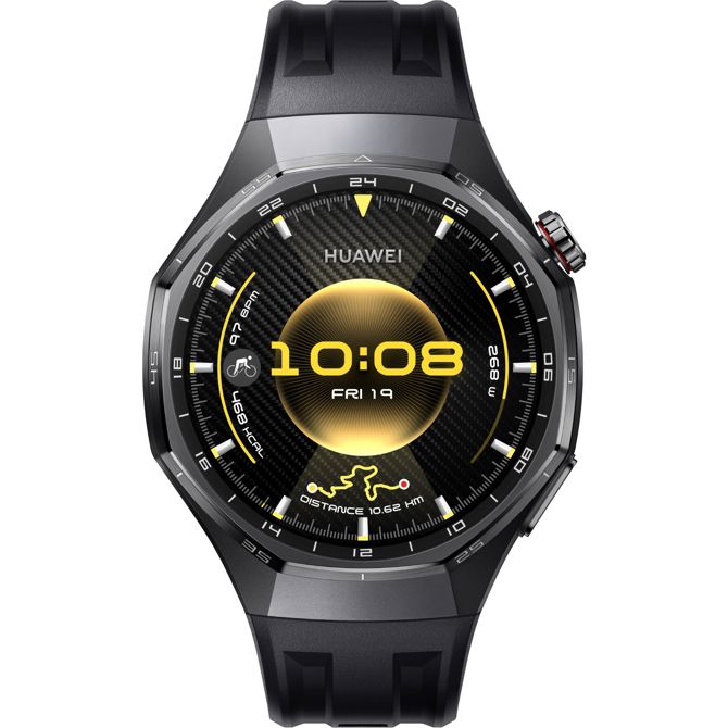 Pametna ura Huawei Watch GT6 Pro AMOLED, GPS, titansko ohišje, črn fluoroelastomerni pašček, vodoodpornost 5 ATM