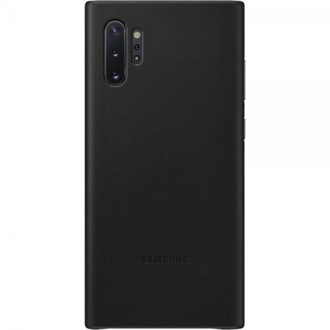 SAMSUNG original usnjen ovitek EF-VN970LBE za SAMSUNG Galaxy Note 10 N970 - zaščita zadnjega dela - črna