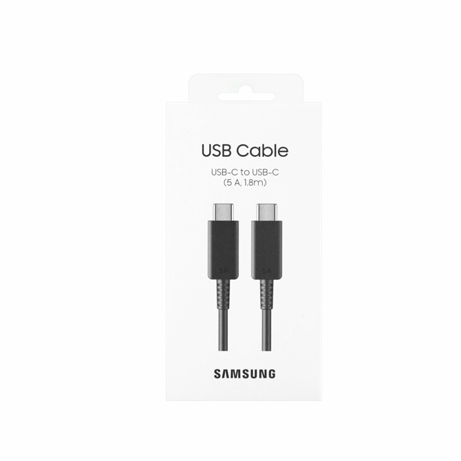 Samsung podatkovni kabel EP-DX510JBEG Super Fast Charge Type C na Type C 100W 5A 1,8m - črn (Blister)
